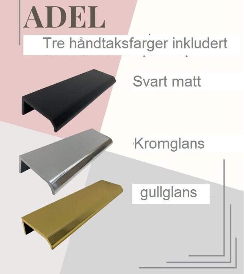 KOMPLETT BADEROMSMØBELSETT ADEL OAK 60 CM – HØYSKAP, MØBELSERVANT OG LED-SPEIL, ARMATUR 